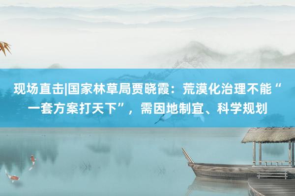 现场直击|国家林草局贾晓霞：荒漠化治理不能“一套方案打天下”，需因地制宜、科学规划
