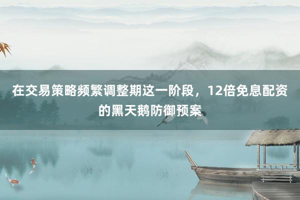 在交易策略频繁调整期这一阶段，12倍免息配资的黑天鹅防御预案