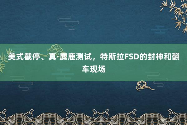 美式截停、真·麋鹿测试，特斯拉FSD的封神和翻车现场