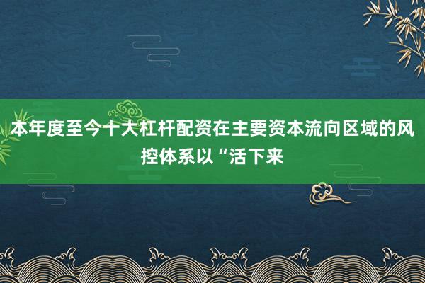 本年度至今十大杠杆配资在主要资本流向区域的风控体系以“活下来