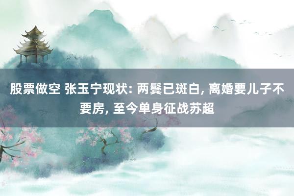 股票做空 张玉宁现状: 两鬓已斑白, 离婚要儿子不要房, 至今单身征战苏超