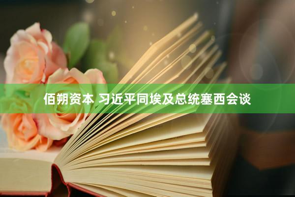 佰朔资本 习近平同埃及总统塞西会谈