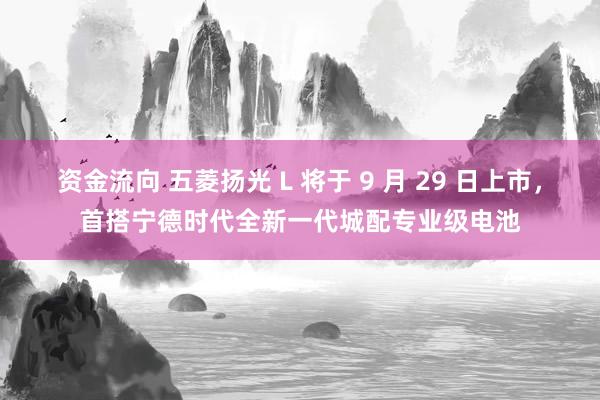 资金流向 五菱扬光 L 将于 9 月 29 日上市，首搭宁德时代全新一代城配专业级电池
