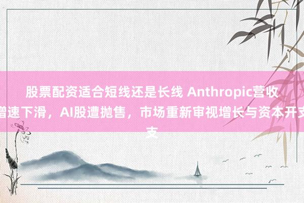 股票配资适合短线还是长线 Anthropic营收增速下滑，AI股遭抛售，市场重新审视增长与资本开支