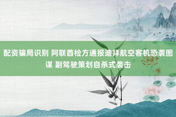配资骗局识别 阿联酋检方通报迪拜航空客机恐袭图谋 副驾驶策划自杀式袭击